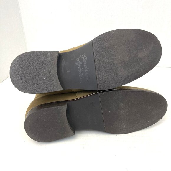 Gudrun Sjoden Suede Lace Up Embossed Boots Womens US 6 / EU 36 Tan Ankle Floral - Picture 5 of 15